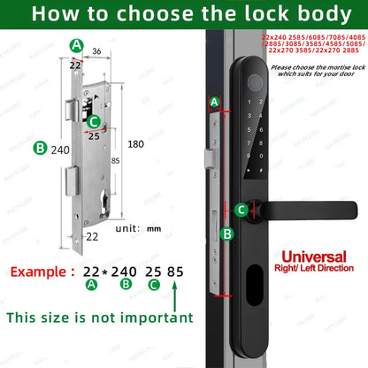 IP68 Waterproof Door Lock with Fingerprint & App