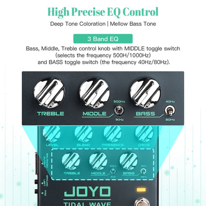 Portable Bass Guitar Pedal Tidal Wave Preamp Effect