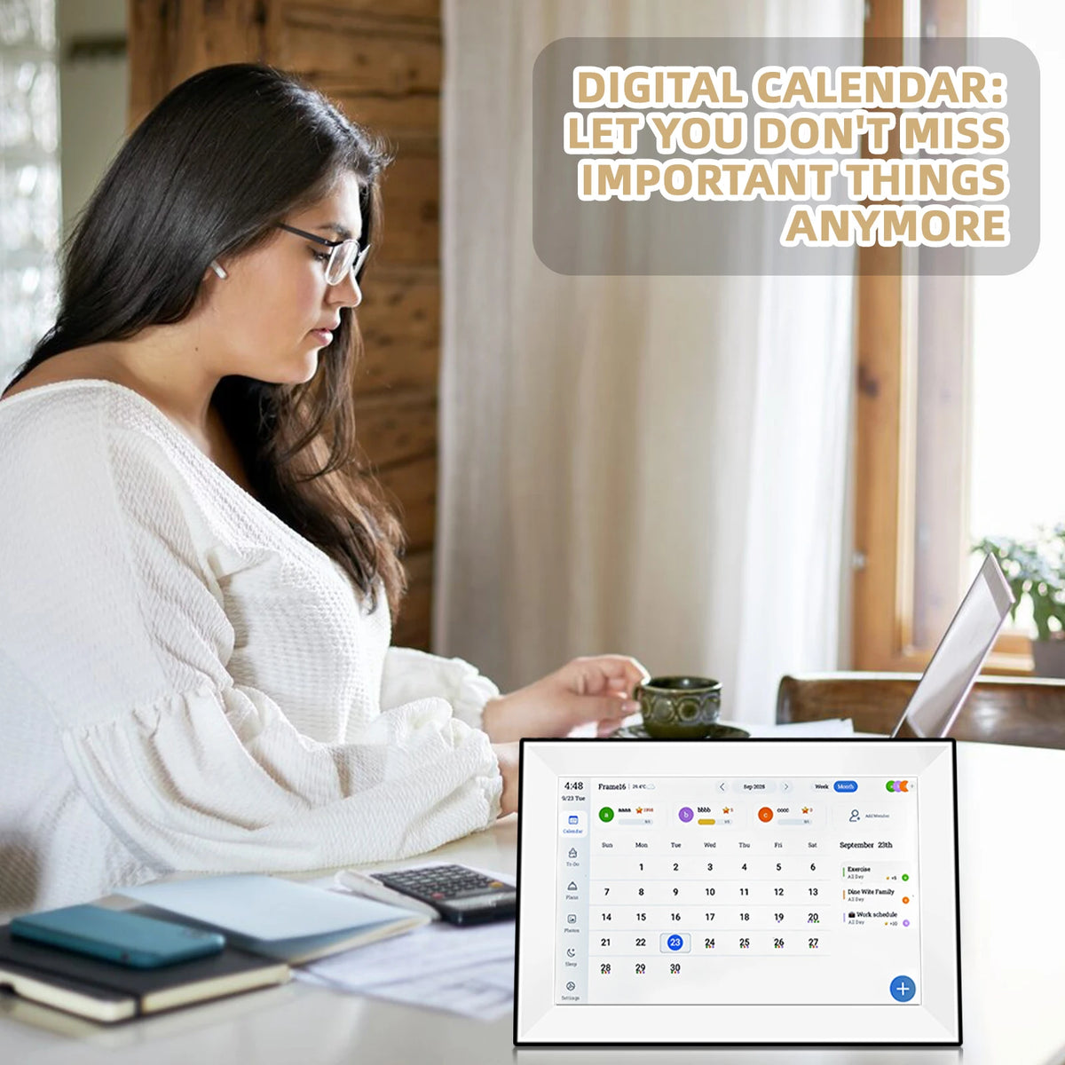 10.1 Inches Touchscreen Digital Photo Frame with Calendar