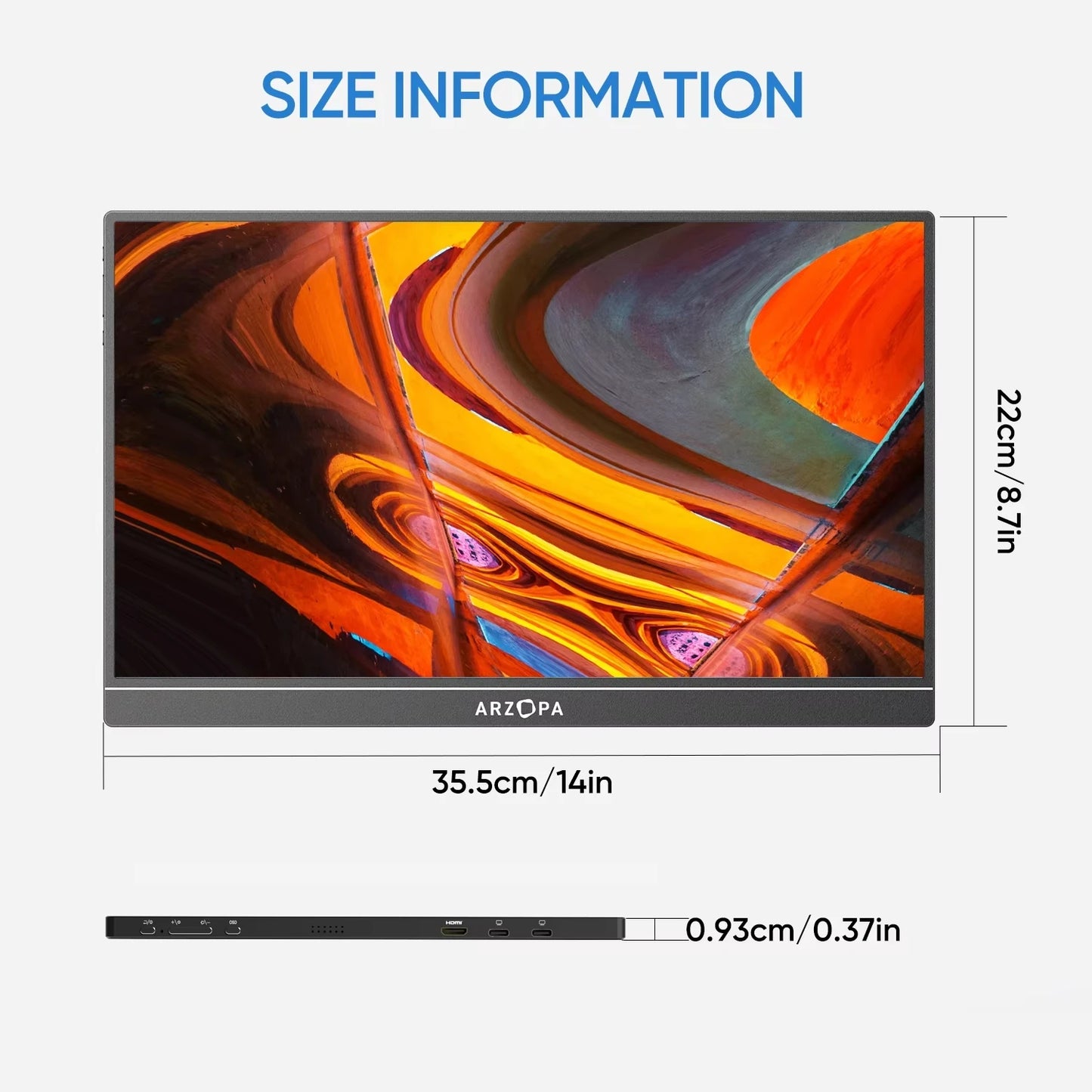 Portable 15.6" 1080P IPS Monitor for Laptops & Consoles