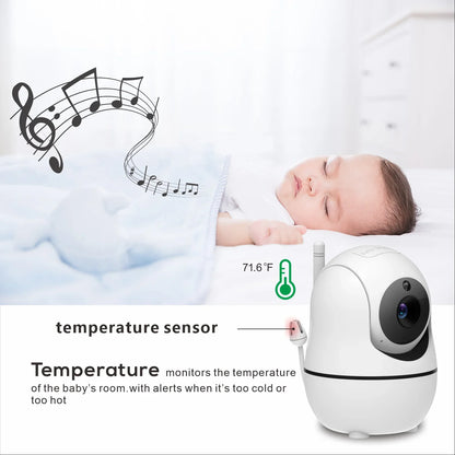 Portable 5" Baby Monitor 4X Zoom Night Vision
