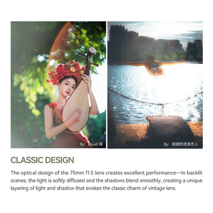 75mm F1.5 Fast Aperture Lens EOSM Kit