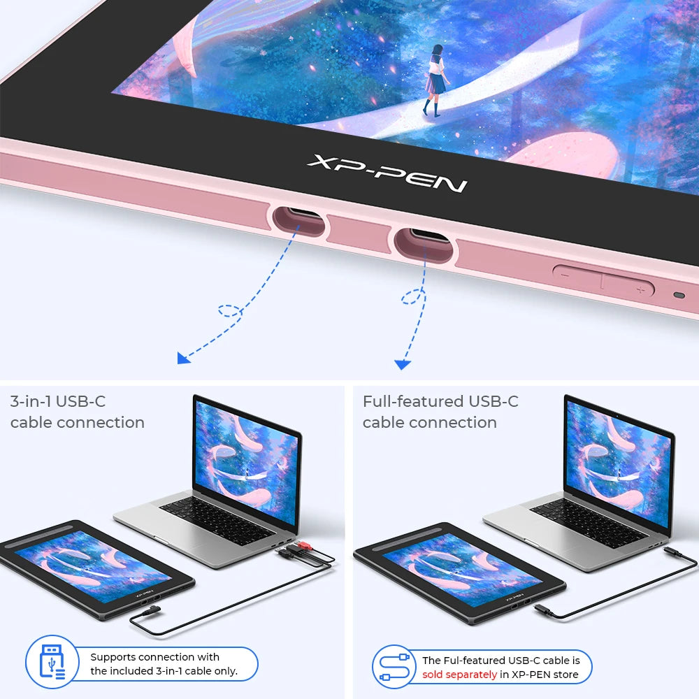 Black 12 Drawing Tablet with Stand & Shortcut Keys