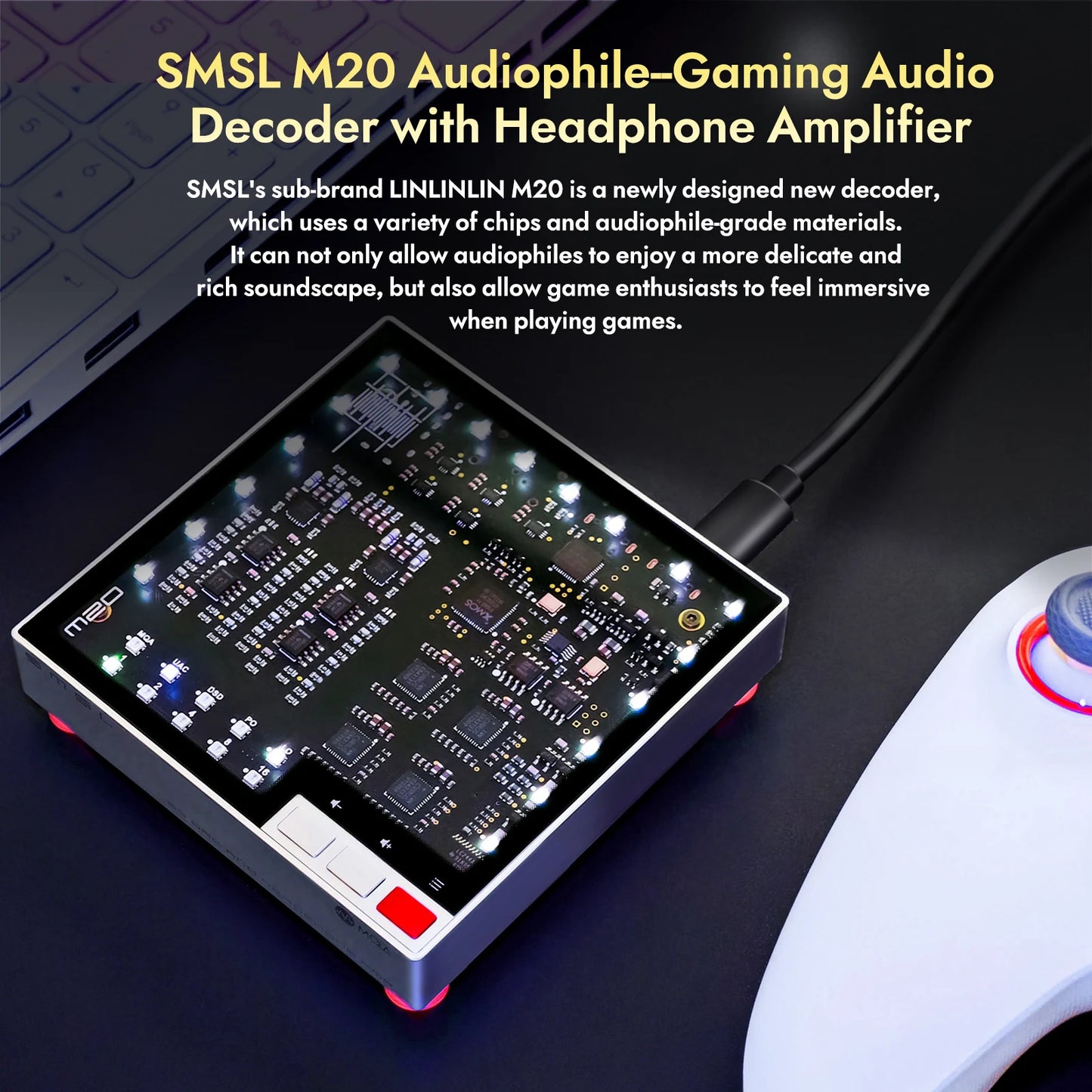 Portable USB DAC Headphone Amplifier MQA Hi-Res Dual USB