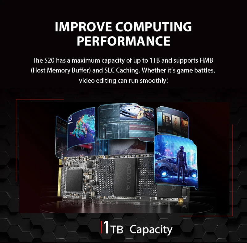 Ultra Fast 512GB NVMe M.2 SSD PCIe Gen3x4 Internal Drive