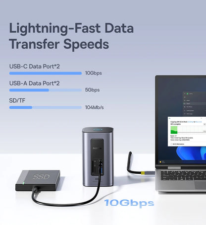11-in-1 USB C Docking Station with HDMI and DisplayPort