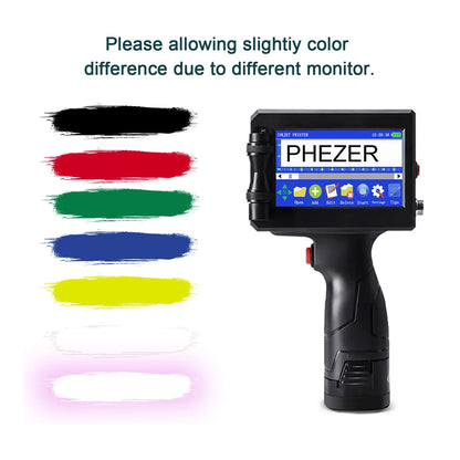 Handheld Inkjet Printer 12.7mm Date Code QR Logo Printing