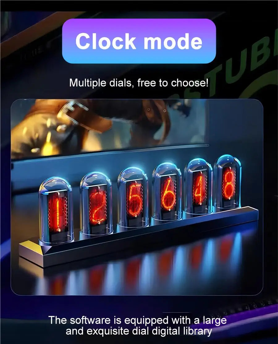 RGB Nixie Tube Clock with IPS Display and App Control