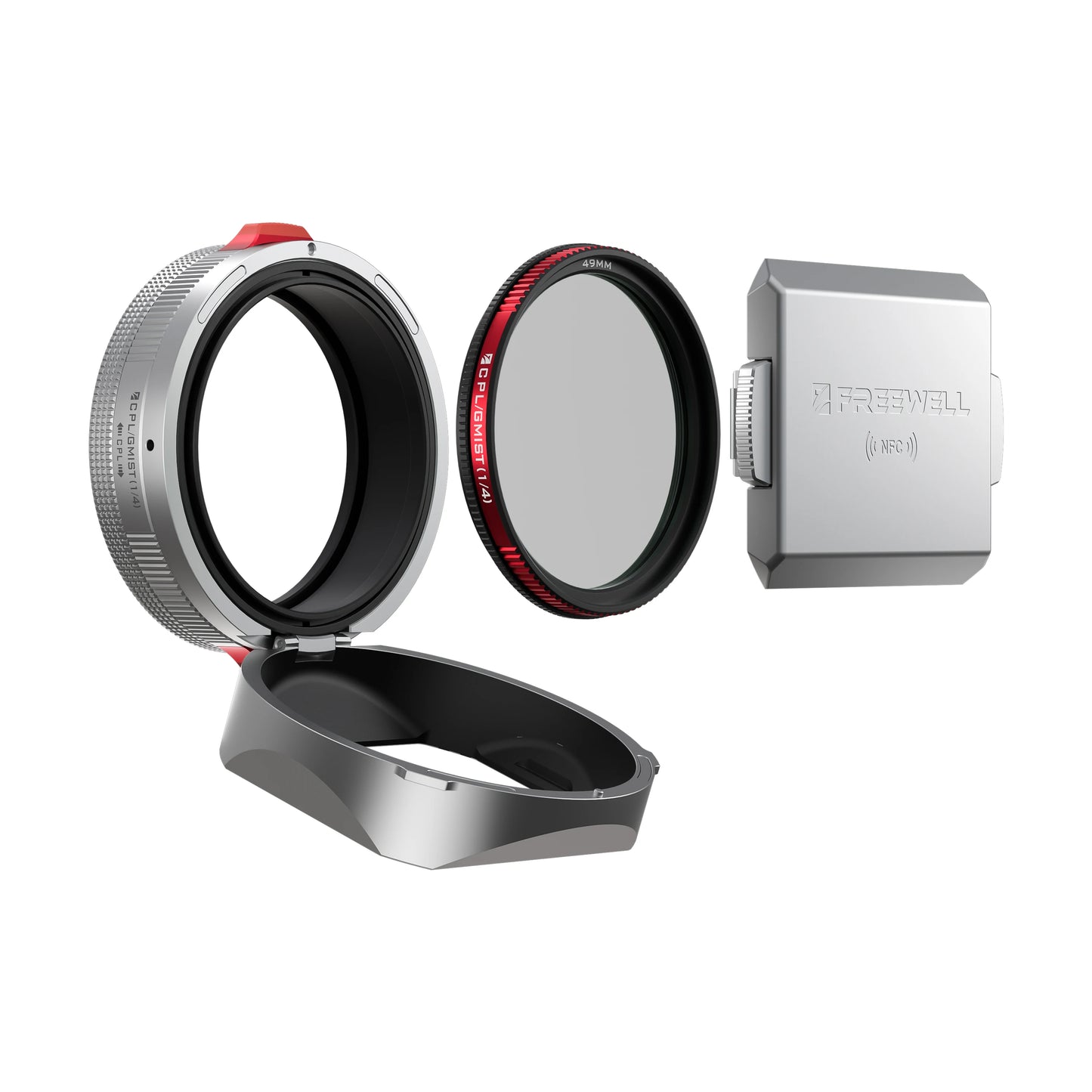 Silver Flip Lens Hood CPL Black Mist X100 Series