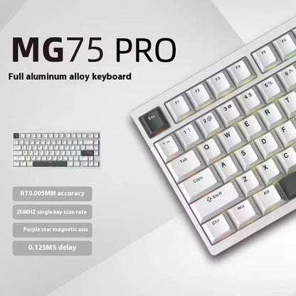 Silver Mechanical Keyboard RGB Hot-Swap Aluminum Magnetic Switch