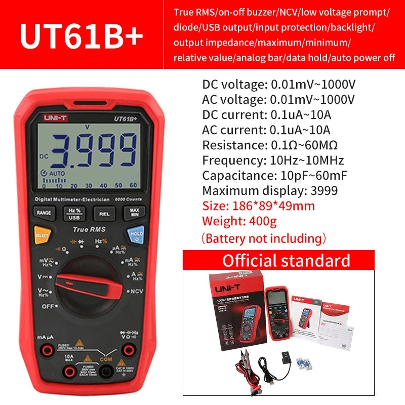 Accurate UT61B Plus Electrical Multimeter for Home & Workshop