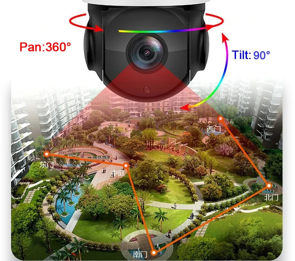 6MP 3K PTZ Security Camera 60X Optical Zoom