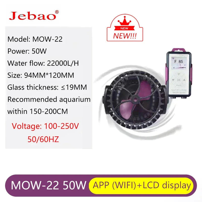 Wireless Aquarium Wave Maker Pump with WiFi LCD Control