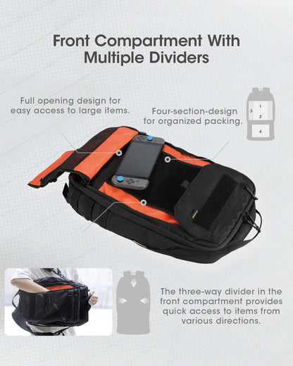 23L Overnighter Backpack with Waterproof 15.6 Laptop Sleeve
