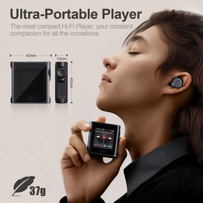 Portable Gray Hi Res Music Player with Bluetooth and DAC