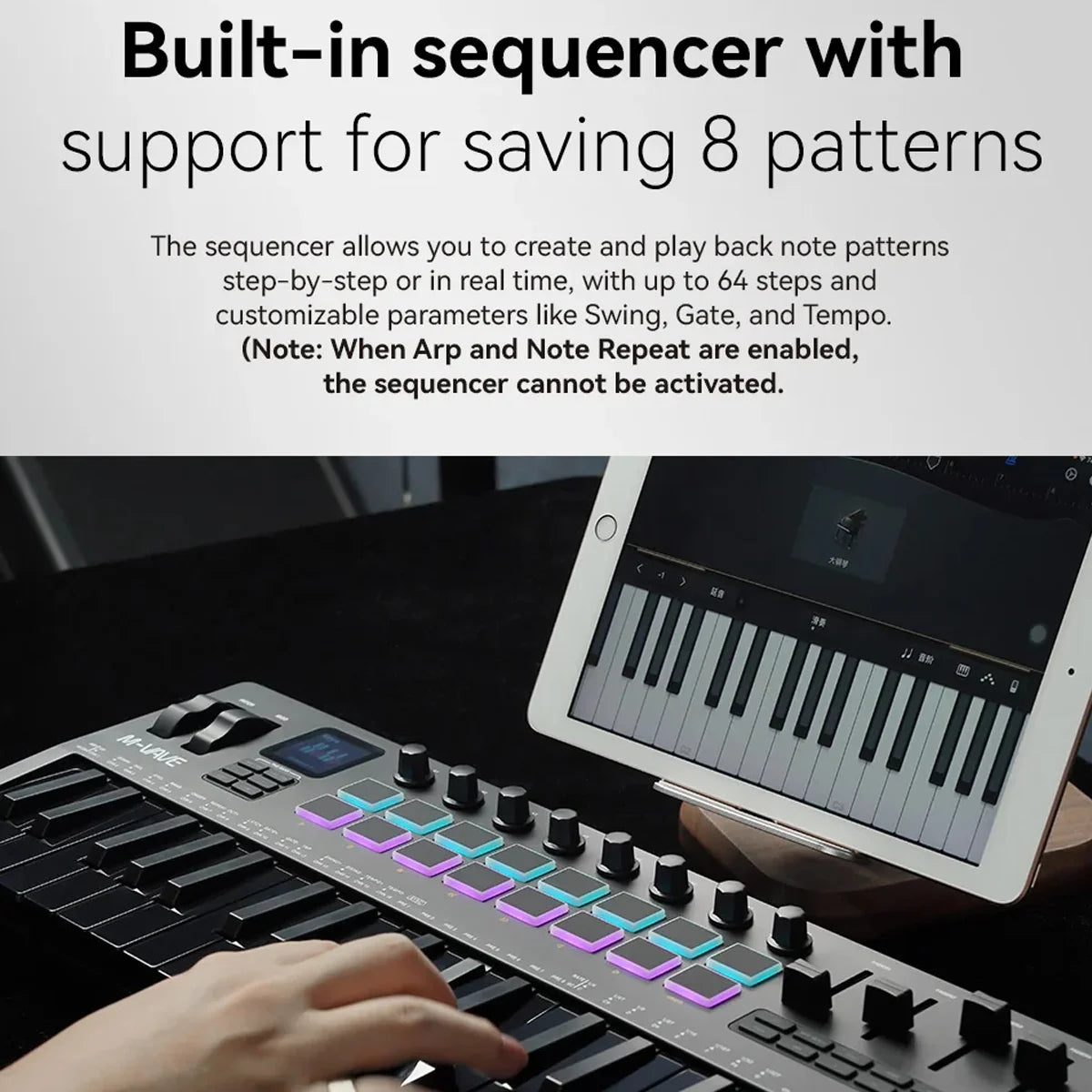 Portable 37-Key MIDI Controller with Synth Engine