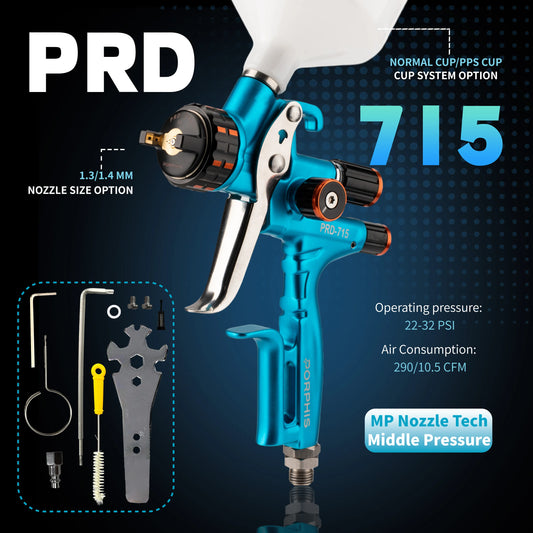 Automotive & DIY Paint Spray Gun Blue 715 1.3MM