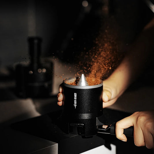 Black 58mm Coffee Dosing Ring for Espresso Grounds
