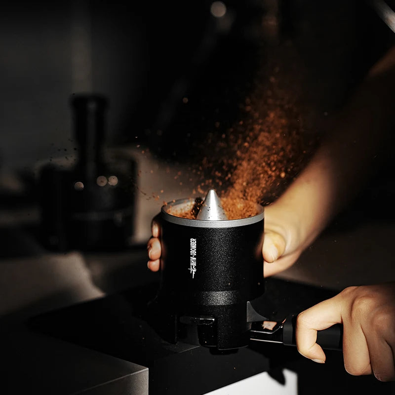 Silver 58mm Espresso Grounds Dosing Cup and Funnel