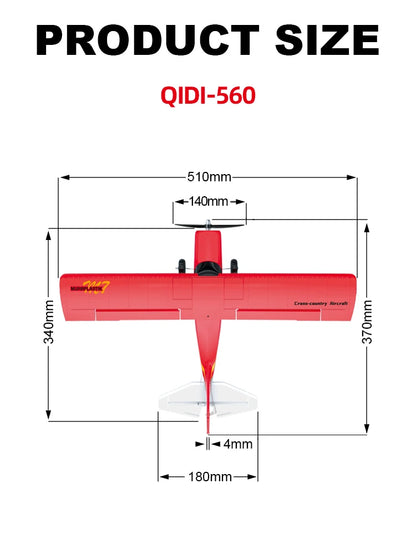 Blue 4CH Brushless RC Airplane with EPP Foam Design