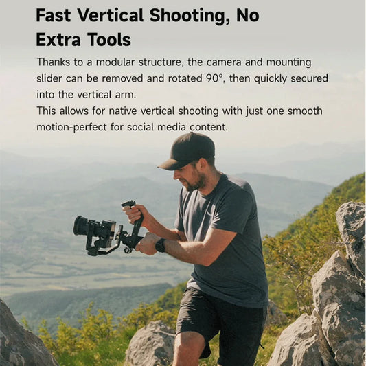 Heavy Duty 3-Axis Camera Gimbal with AI Tracking