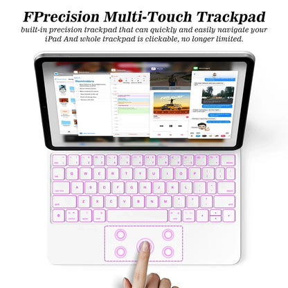 White Magnetic Keyboard Case with Trackpad for Pro 12.9