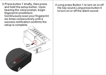Heavy Duty Portable Safe Fingerprint Password Key Unlock