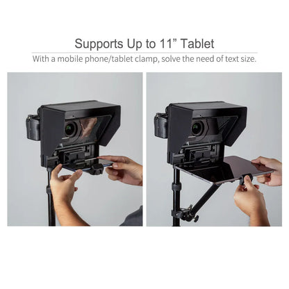 DSLR Camera Teleprompter for Tablet Smartphone Video Recording