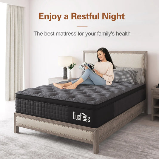 King Single Luxury Euro Top Pocket Spring Gel Memory Mattress