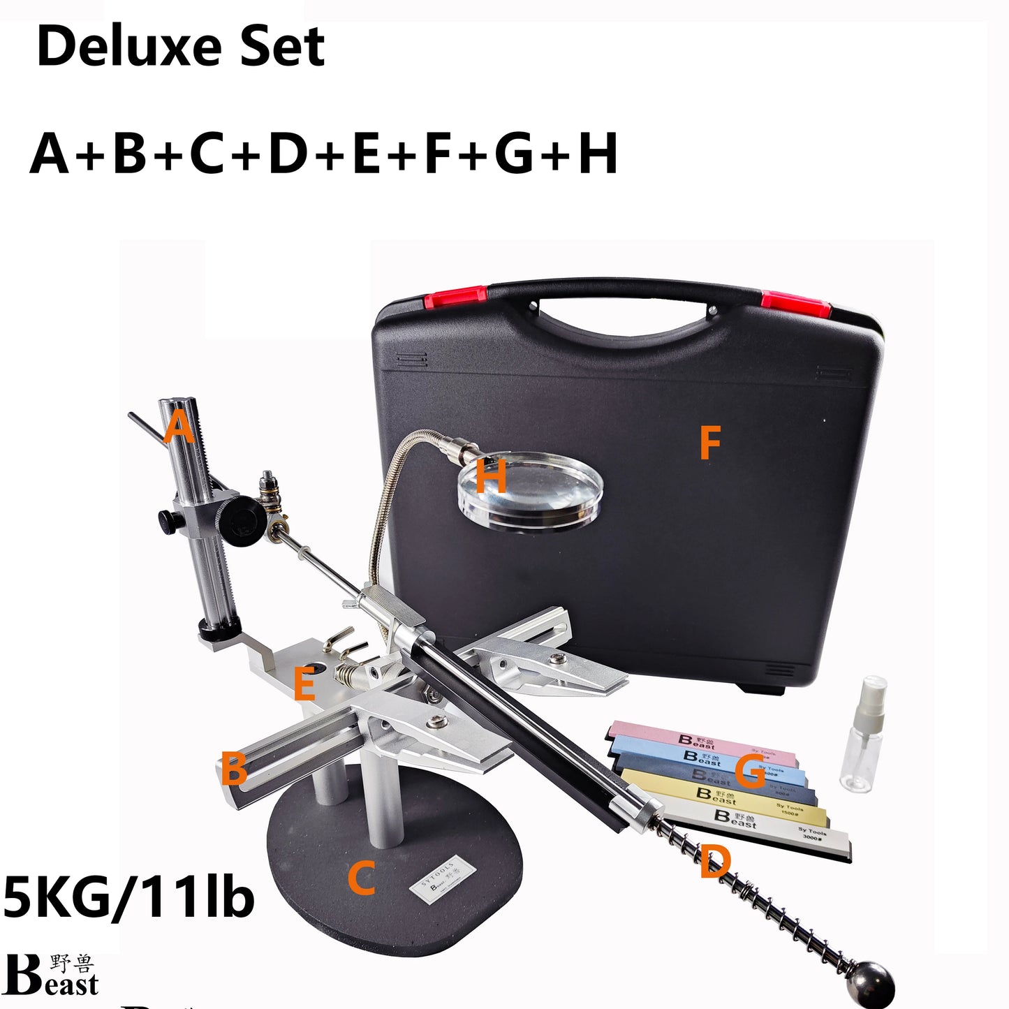 Adjustable Knife Sharpener Kit Professional Sharpening System Tool