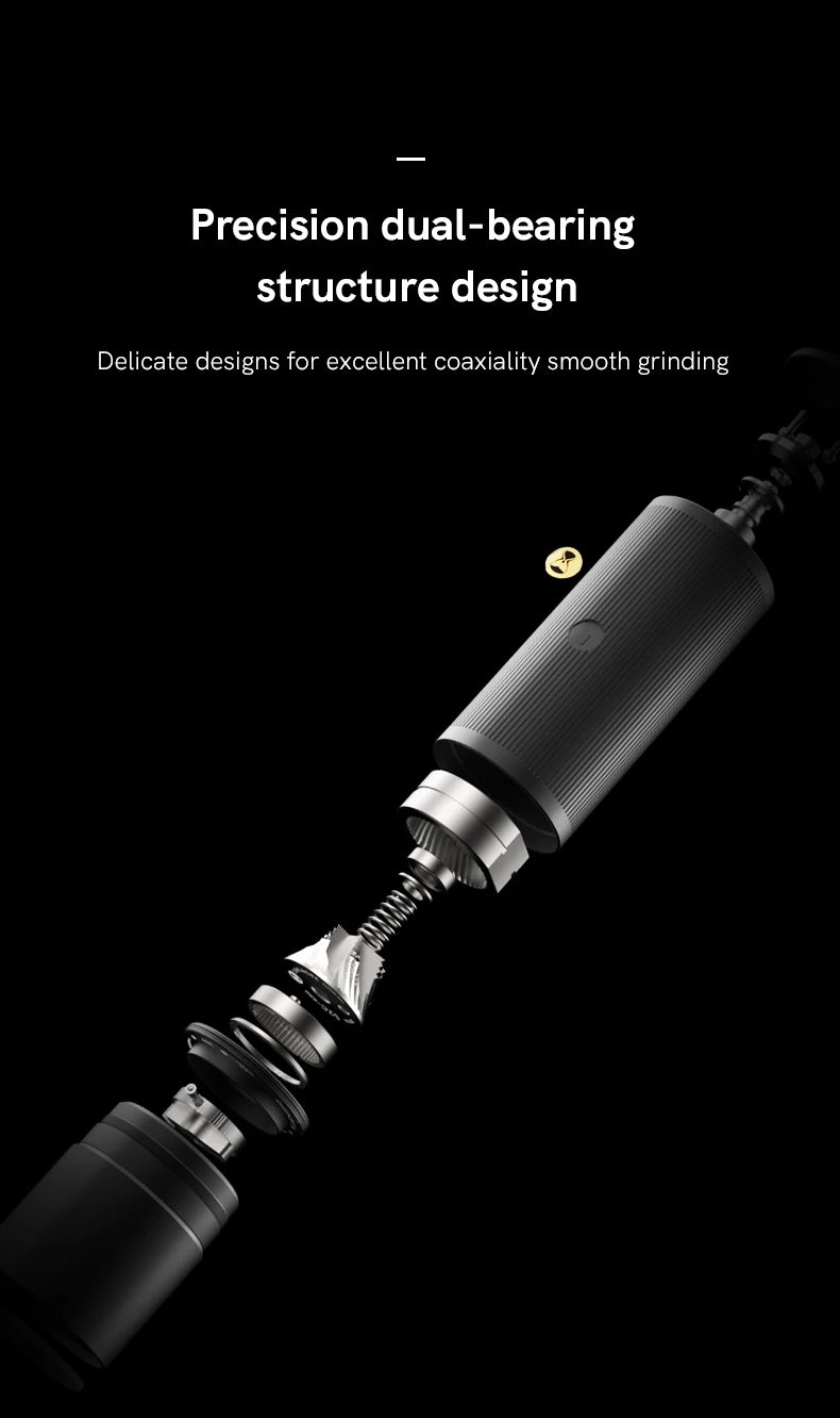 Black Portable Manual Coffee Grinder with 30g Capacity