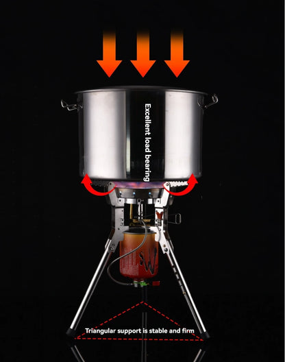 6800W Portable Gas Camping Stove for Outdoor Cooking