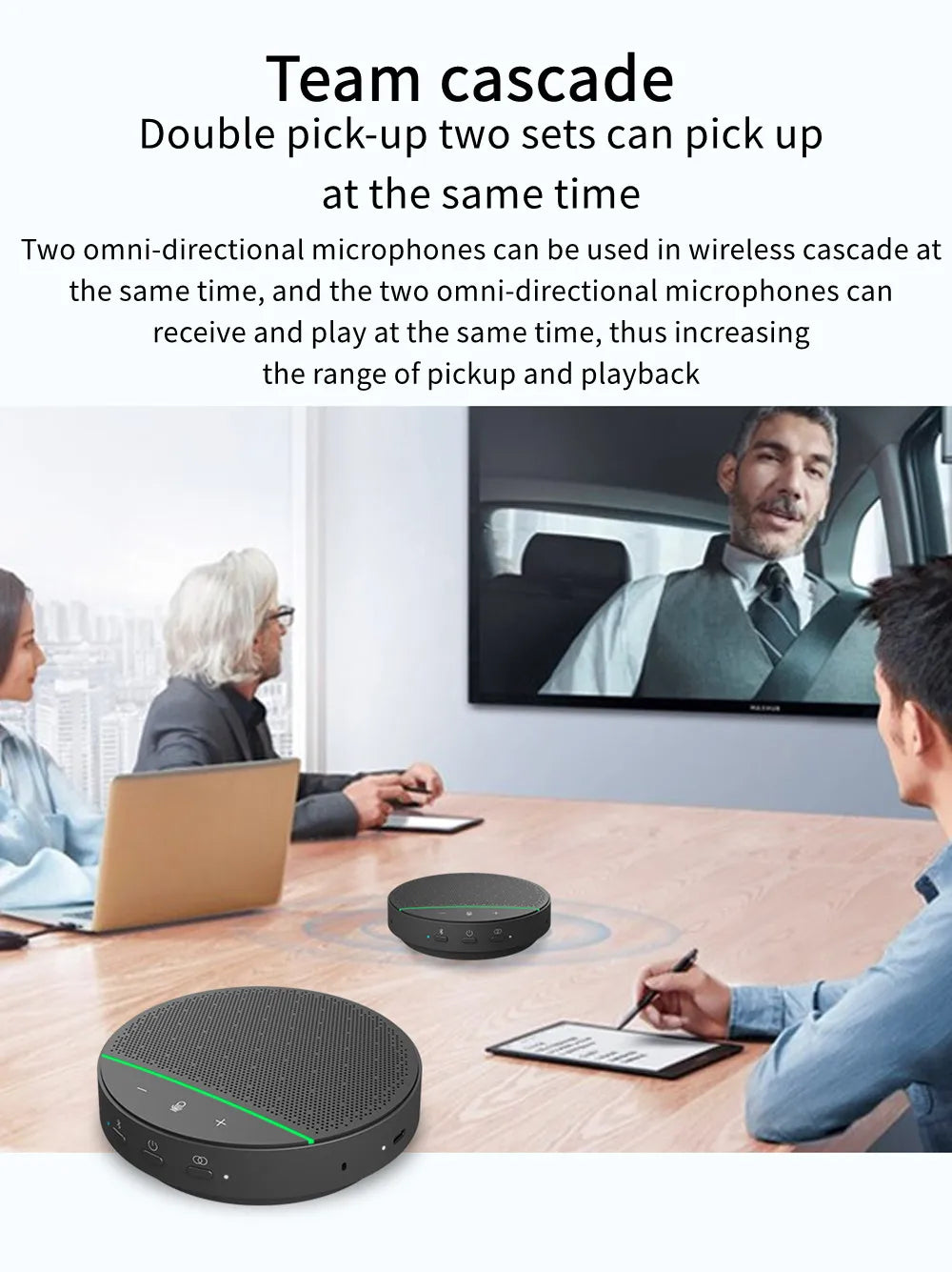 Portable USB Bluetooth Conference Microphone 10M Radius