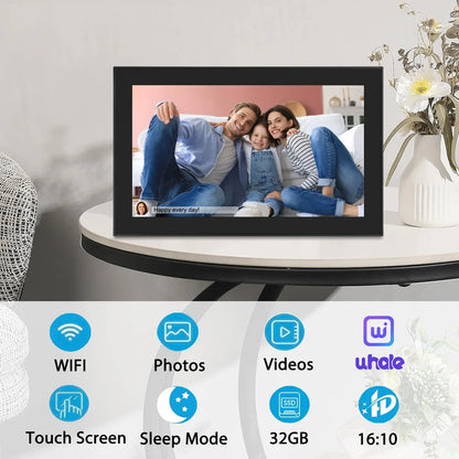 Large 15.6" IPS Digital Photo Frame Black
