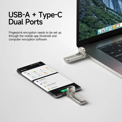 512GB Fingerprint Encrypted USB 32 Solid State Drive