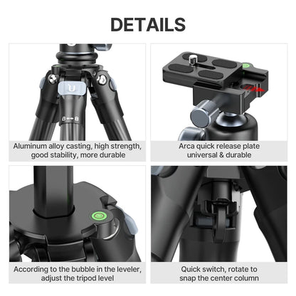 Carbon Fiber Travel Tripod with Horizontal Extension Rod