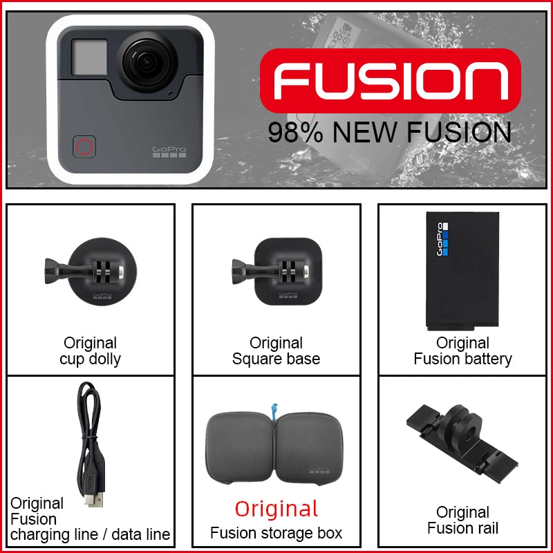 GoPro Fusion 5.2K 360 Action Camera with Dual-Lens Shooting