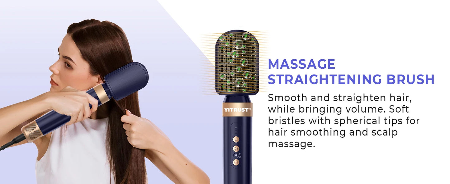 7 in 1 Hair Dryer Brush with Ionic Hot Air Comb