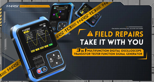 Portable Digital Oscilloscope with Transistor Tester and Signal Source