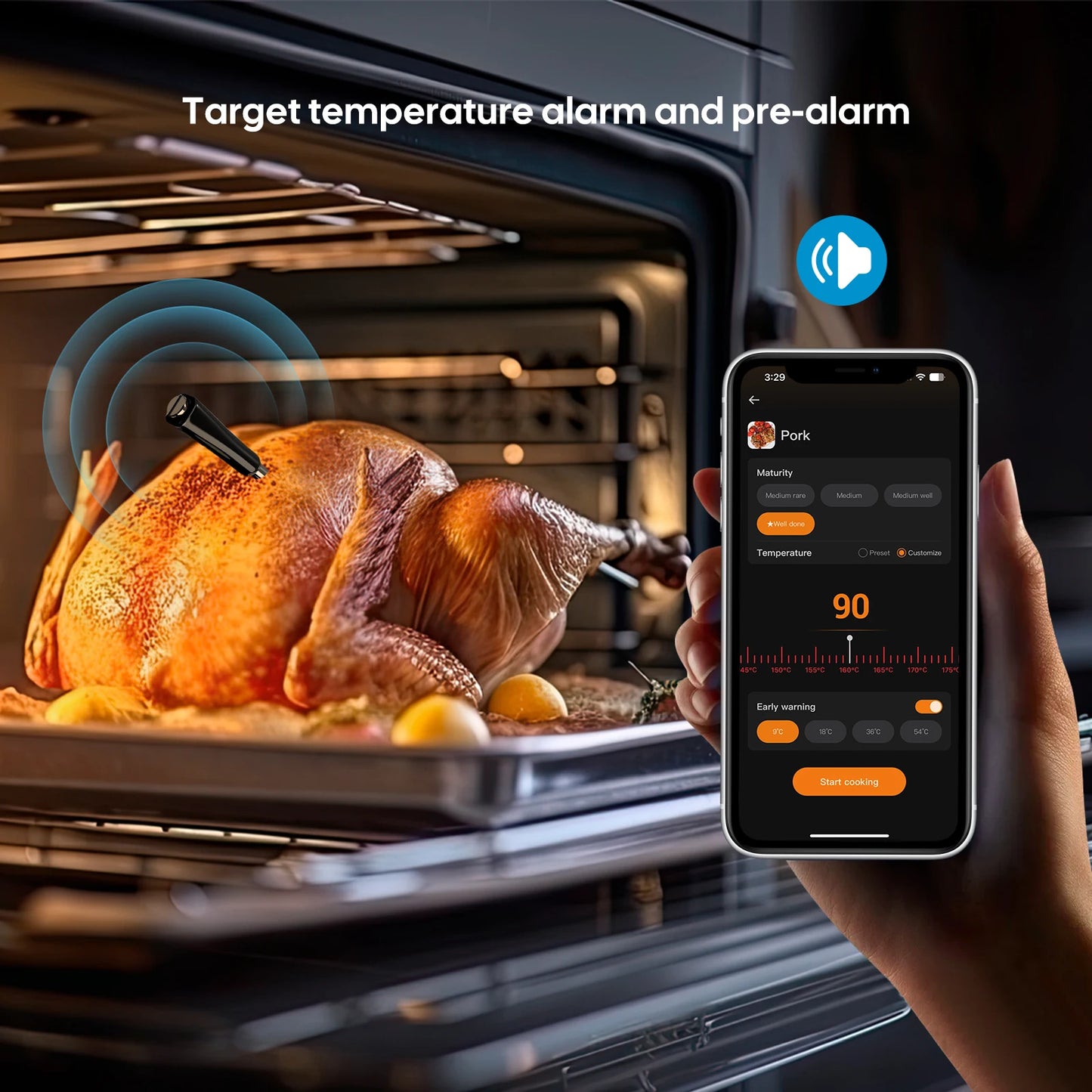 Wireless BBQ Thermometer with App Control and Dual Probes