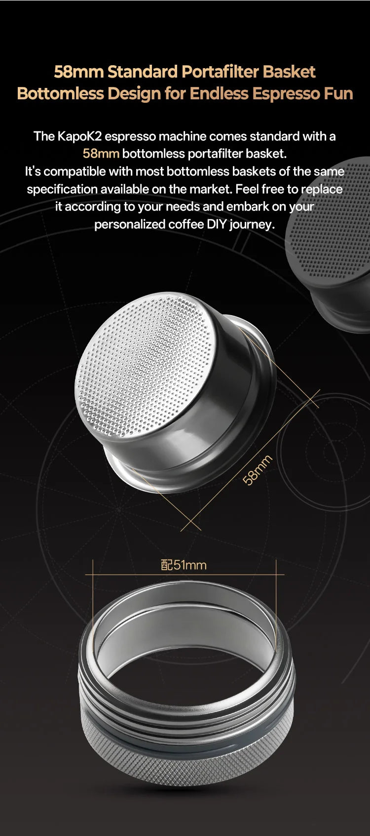 Portable Wireless Electric Espresso Machine 51mm