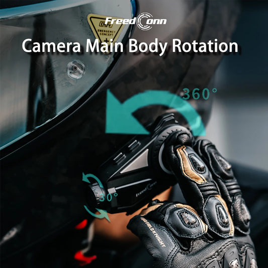 Motorcycle Helmet Intercom 1440P Camera DVR