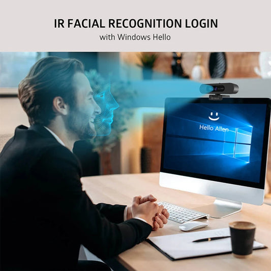 Full HD 1080P Webcam with Noise-Reduction Microphone