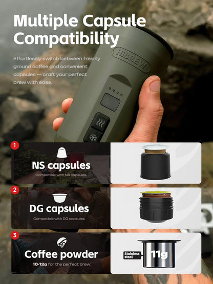 Rugged Portable Espresso Maker for Travel and Outdoor Use