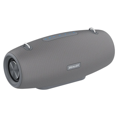 Grey Rechargeable Wireless Speaker Waterproof Outdoor 40H Playtime