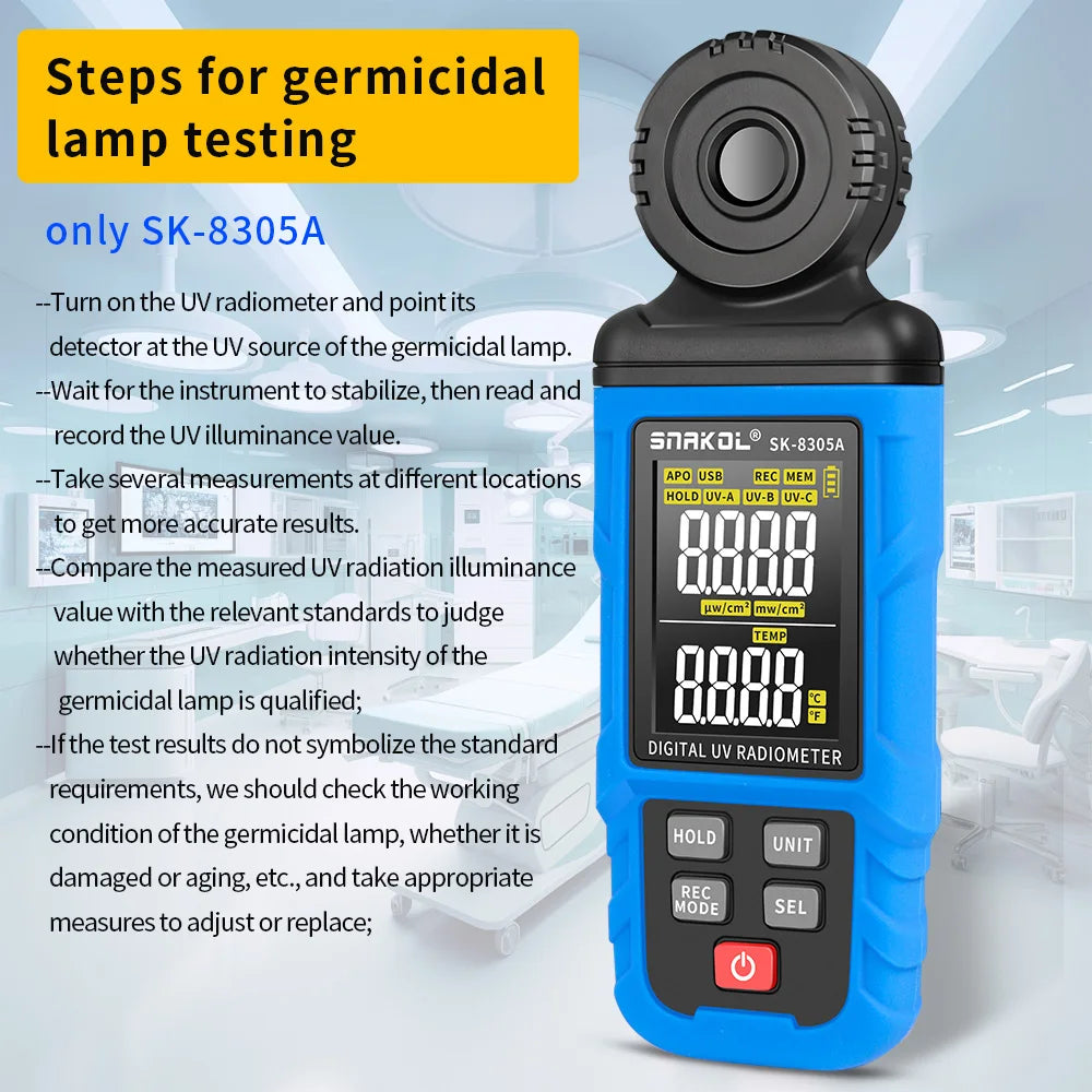 UV Radiometer 315-420nm Digital Ultraviolet Light Meter