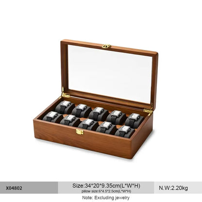 Jewelry Case for Watches and Accessories Portable Wooden