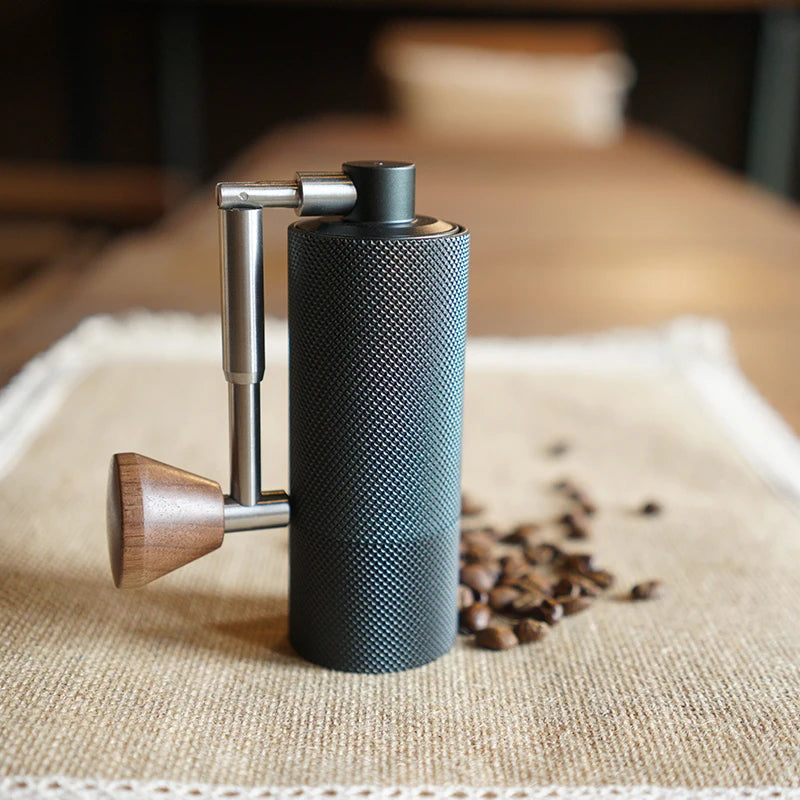 Portable Manual Coffee Grinder CNC Burr Compact Stainless Black