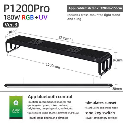 P1200 PRO Full Spectrum LED Plant Aquarium Light