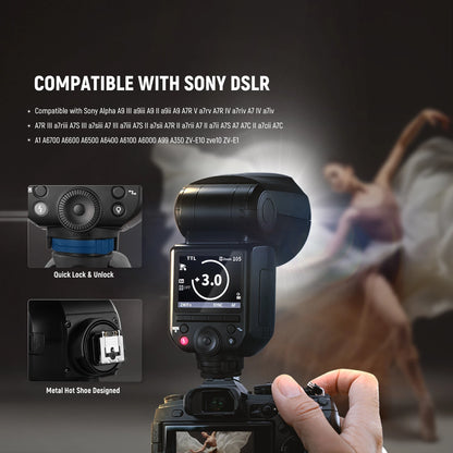 Wireless TTL Speedlite Flash 600W for Nikon DSLR